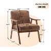 GDFStudio Torin Mid-Century Modern Rubberwood Upholstered Chair - 3 of 4