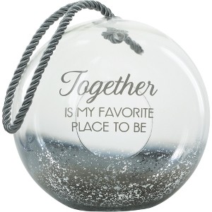 Pavilion Gift Company - Together - 9.5" Smoke Glass Lantern - Candle Holders - 1 of 4
