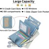 FATMOON Women’s Wallet - Stylish RFID Blocking Travel & Everyday Slim Wallet with 14 Card Slots, 4 ID Windows, Zip Coin Pocket - Vegan Leather - 4 of 4