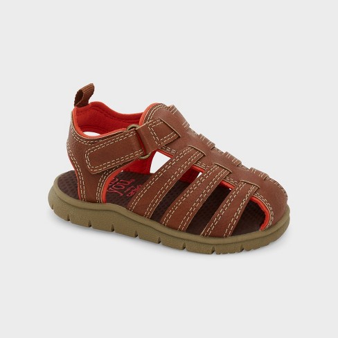 Carter's Just One You® Toddler Boys' First Walker Fisherman Sandals - Brown  3