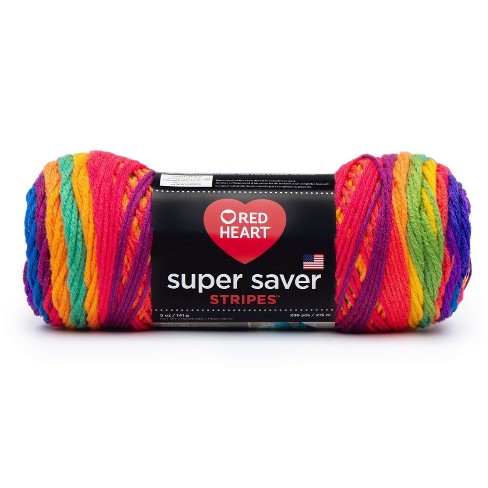 Red Heart Super Saver Yarn-favorite Stripe :