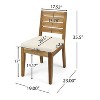 NicBex Set of 2 Outdoor Dining Chair,Modern Patio Dining Chairs with water-resistant cushions,Armless Wood Chairs Suitable for Patio,Garden,Gray/Brown - 3 of 4