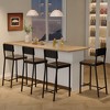 Dining Chairs Set of 4 Upholstered PU Dining Chairs Curved Backrest, Modern Dining Room Chairs Kitchen Chairs - 3 of 4