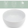 Elanze Designs Bistro Glossy Ceramic 8.5 inch Pasta Salad Large Serving Bowls Set of 2, White - 2 of 4