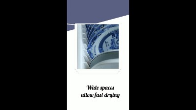 White Heavy Duty Plastic Dish Drying Rack with Utensil Cup