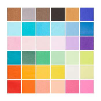 Juvale 7200 Sheets Bulk Colored Tissue Paper for Gift Wrap Bags, Birthday Party Presents Wrapping, 36 Colors, 2 x2 in