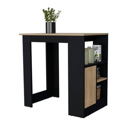 NicBex Kitchen Island Cart with 3 Open Shelves and 1 Door Cabinets,Kitchen Island with Storage,Modern Kitchen Cart,Island Table for Kitchen