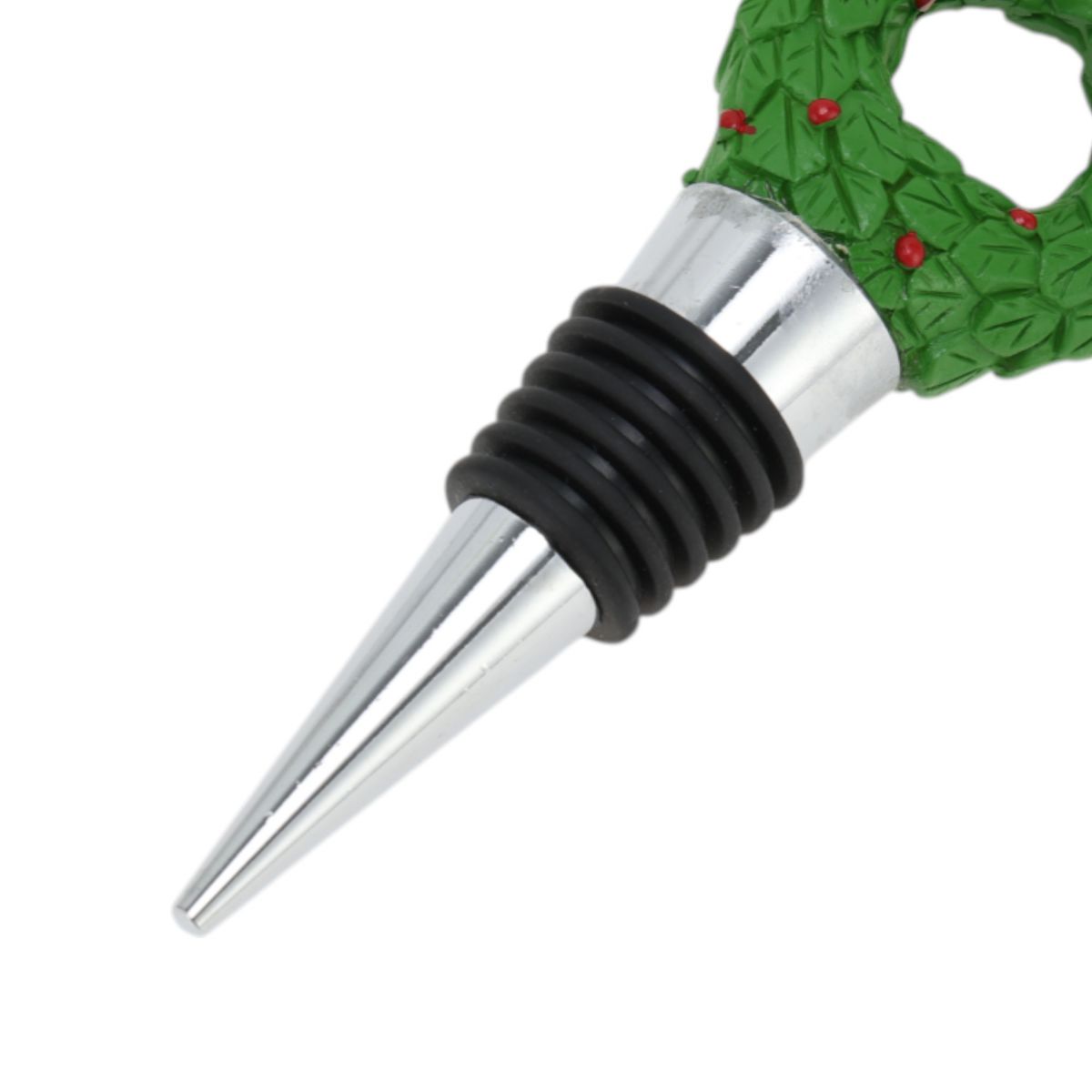 Unique Bargains Starfruit Stopper Aluminum Alloy TPE Resin Green Black Silver Tone 4.21"x1.46"x0.79" 1 Pc - thumbnail 3
