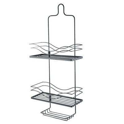 Cameo Hanging Shower Caddy, No Blocking to Shower Head, Rustproof, Soap Holder, Bathroom - Speckled Black