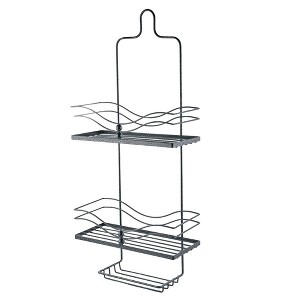Cameo Hanging Shower Caddy, No Blocking to Shower Head, Rustproof, Soap Holder, Bathroom - Speckled Black - 1 of 4