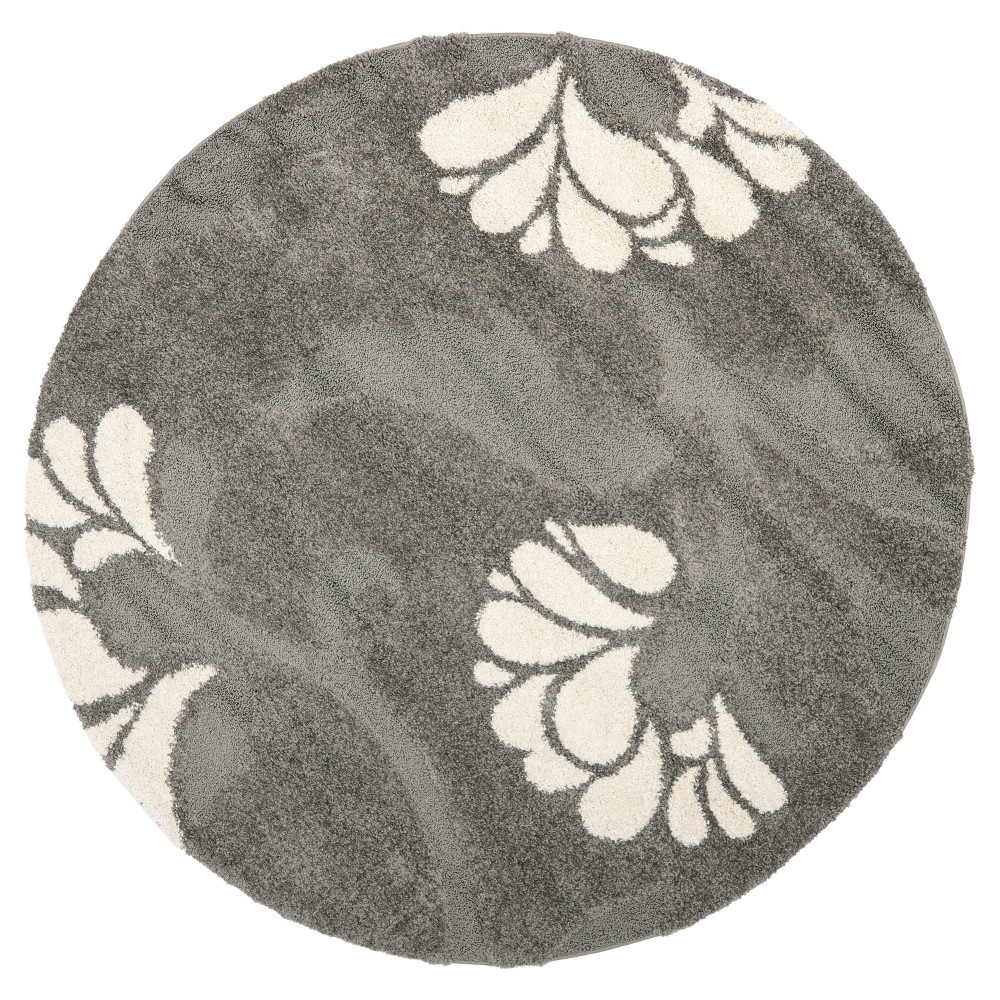 4'x4' Round Arvin Rug Gray/Beige Round - Safavieh