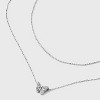 Silver Plated Sliding Cubic Zirconia Butterfly Multi-Strand Necklace - A New Day™ - 4 of 4