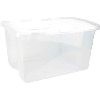  Citylife 48 Qt. Plastic Storage Bins with Lids Large Stackable  Storage Containers for Organizing Clear Durable Storage Box, 4 Packs