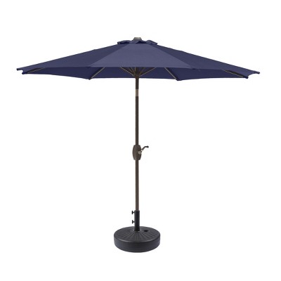 WestinTrends 9 Ft Outdoor Patio Market Umbrella with Black Round Base