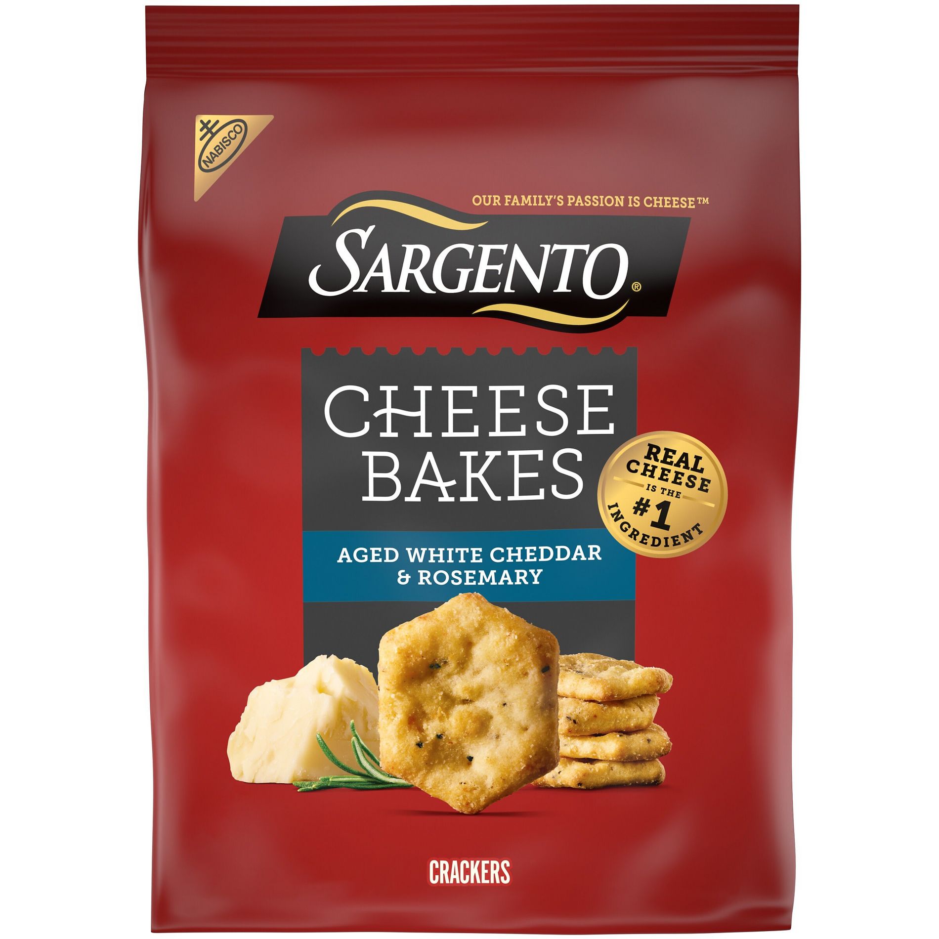Sargento Cheese Bakes Aged White Cheddar and Rosemary Crackers - 4.5oz