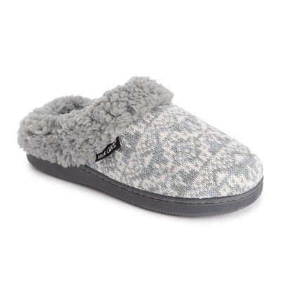 MUK LUKS Women's Suzanne Clog Slipper, Grey/Cinder, S (5-6)