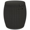 VidaXL 4-in-1 Patio Storage Box Black Polypropylene - 2 of 4