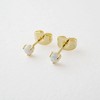 Mini Opal Orb Solitaire Studs in Gold, Rose Gold, Silver - Honeycat - 3 of 4