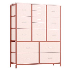 15 Drawers Dresser for Bedroom, Tall Dressers & Chests of Drawers , Storage Organizer Unit with Fabric, - 1 of 4