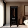 CAVINAS 2-Door Tall Wardrobe Cabinet,Armoire Closet with Full-Length Hanging Rod,Closet Wardrobe for Bedroom,Dressing Room,Apartment - 2 of 4