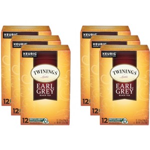 Twinings Earl Grey K-Cup Black Tea - Case of 6 - 12 pods - 1 of 2