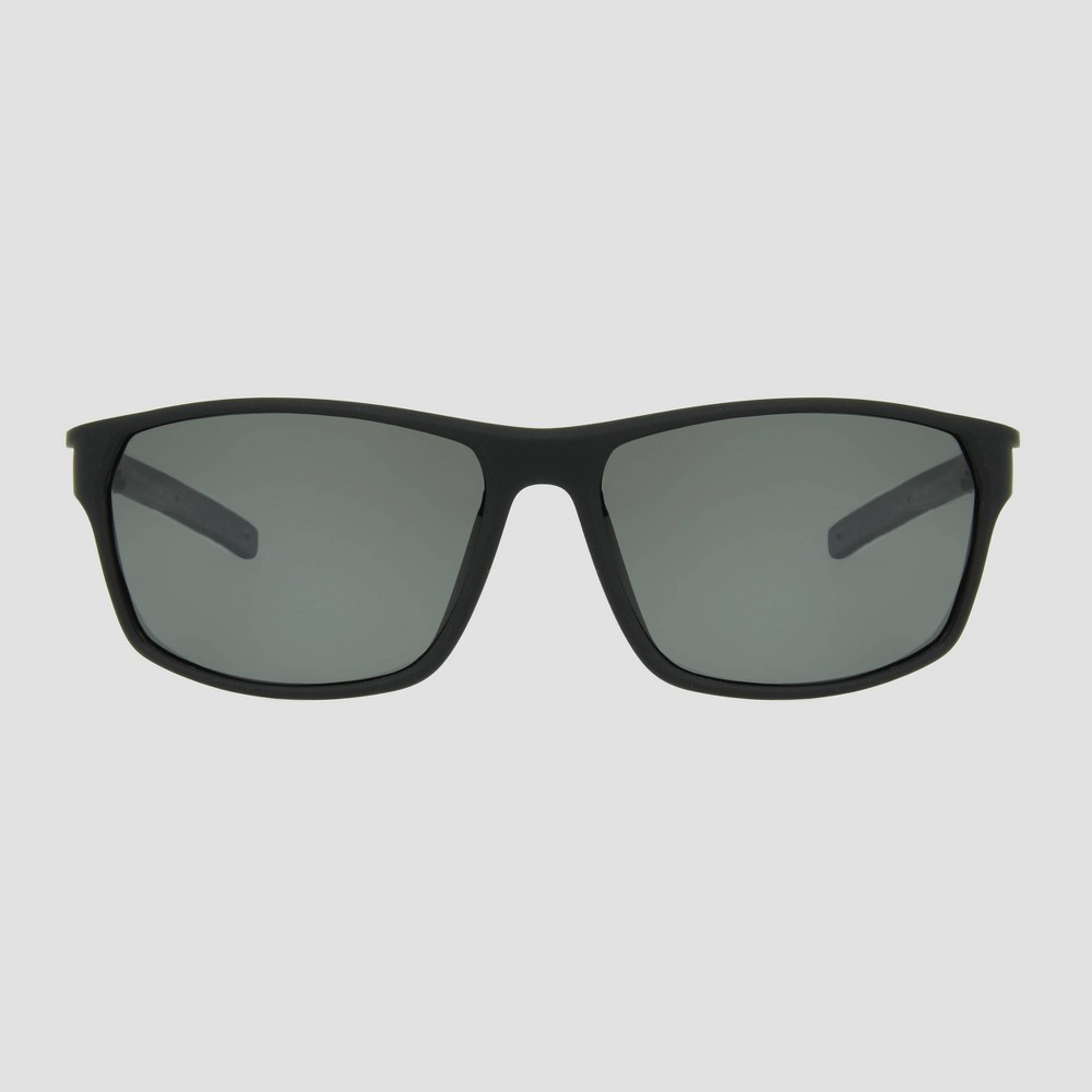 Photos - Sunglasses Men's Rectangle  with Mirrored Polarized Lenses - All In Motion™