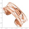 Black Bow Jewelry 22mm Rose Gold Tone Plated Sterling Silver Concave Crinkle Cuff Brac. - 3 of 4