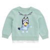 Bluey Fleece Drop Shoulder Pullover Sweatshirt and Scuba Pleated Skort Outfit Set - 2 of 4