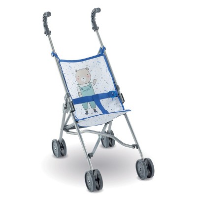 blue doll stroller