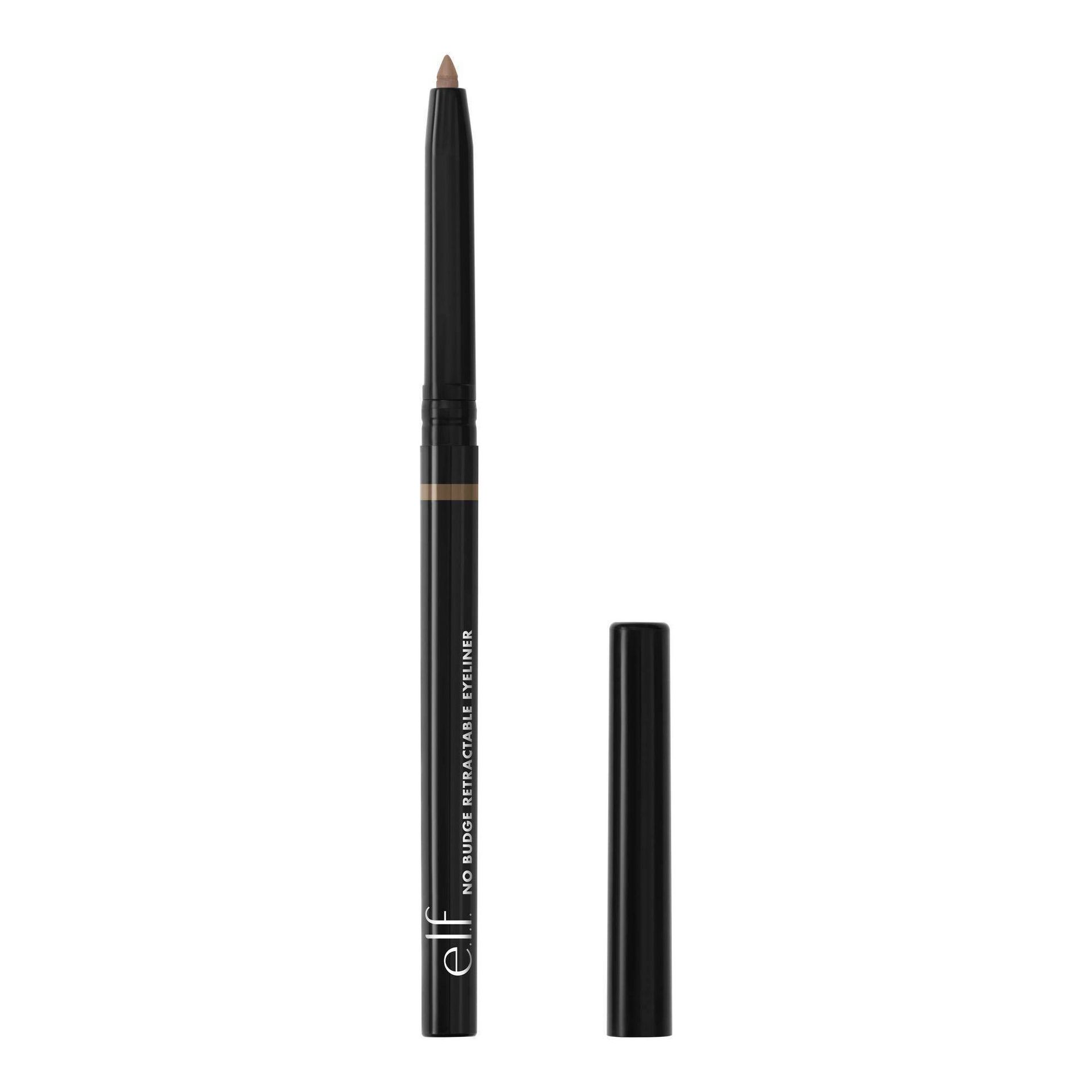 e.l.f. No Budge Retractable Waterproof Eyeliner - Brown - 0.006fl oz: Paraben-Free, Vegan, Matte Finish, Suitable For Sensitive Skin