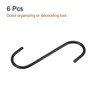 Unique Bargains Carbon Steel Indoor Outdoor Utility Hooks and Hangers 6 Pcs - 3 of 4