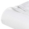 HomeRoots Queen White Cotton Woven Chevron Blanket - 4 of 4