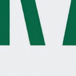 green on white