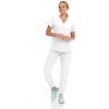 Hey Collection Womens Stretch V-Neck Jogger Scrubs Set, Medical Nursing Tops with Four Pocket Pants - 4 of 4