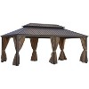 Amber Sports 12x20FT Outdoor Hardtop Gazebo with Steel Roof for Patio and Backyard - 4 of 4