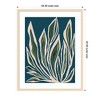 Kate and Laurel Framed Art Blue Flora 2 by Alicia Bock, 34x42, Woodgrain Stripe Blonde - 2 of 4