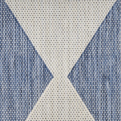 Navy Blue Diamond Pattern 6' x 9' Outdoor Rug