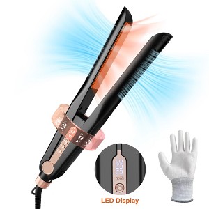 Nicebay Airflow Styling, Hair Straightener, 1 inch Curling Wand Cool Air Vent, 5 Temp, Dual Voltage - 1 of 4