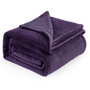 Bedsure | Flannel Blanket Solid 280GSM Soft Fuzzy Plush  Bed Blanket - 1 of 4