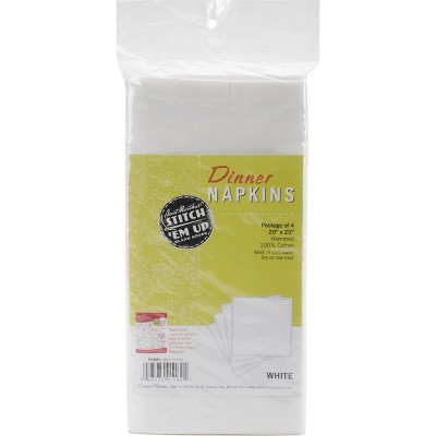 Aunt Martha's Stitch 'Em Up Dinner Napkins 20"X20" 4/Pkg