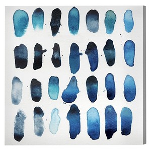 20" x 20" Drops of Serenity Abstract Unframed Canvas Wall Art in Blue - Oliver Gal: Modern Style, Digital Art Medium, Vertical Orientation - 1 of 3