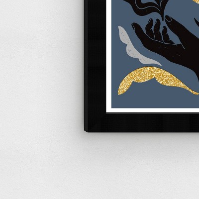 21" x 15" Blue and Gold Motivational Canvas Quote Print