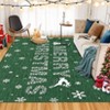 Coolmee Washable Area Rug Christmas Tree Rug for Living Room Non Slip Xmas Decor Throw Carpet Stain Resistant Holiday Area Rugs  green - 3 of 4