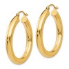 Black Bow Jewelry 4mm x 30mm 14k Yellow Gold Classic Round Hoop Earrings - 2 of 4