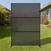 Orieon Outdoor 70"x 47" Metal Privacy Screen – Freestanding Decorative Garden Panel Fence, Rustproof & Weatherproof. - 3 of 4
