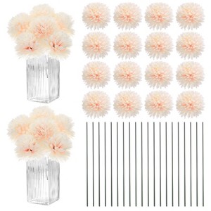 Unique Bargains Artificial Chrysanthemum Ball Flowers Silk Bouquets Real Touch 11 Inch 30 Pcs - 1 of 4