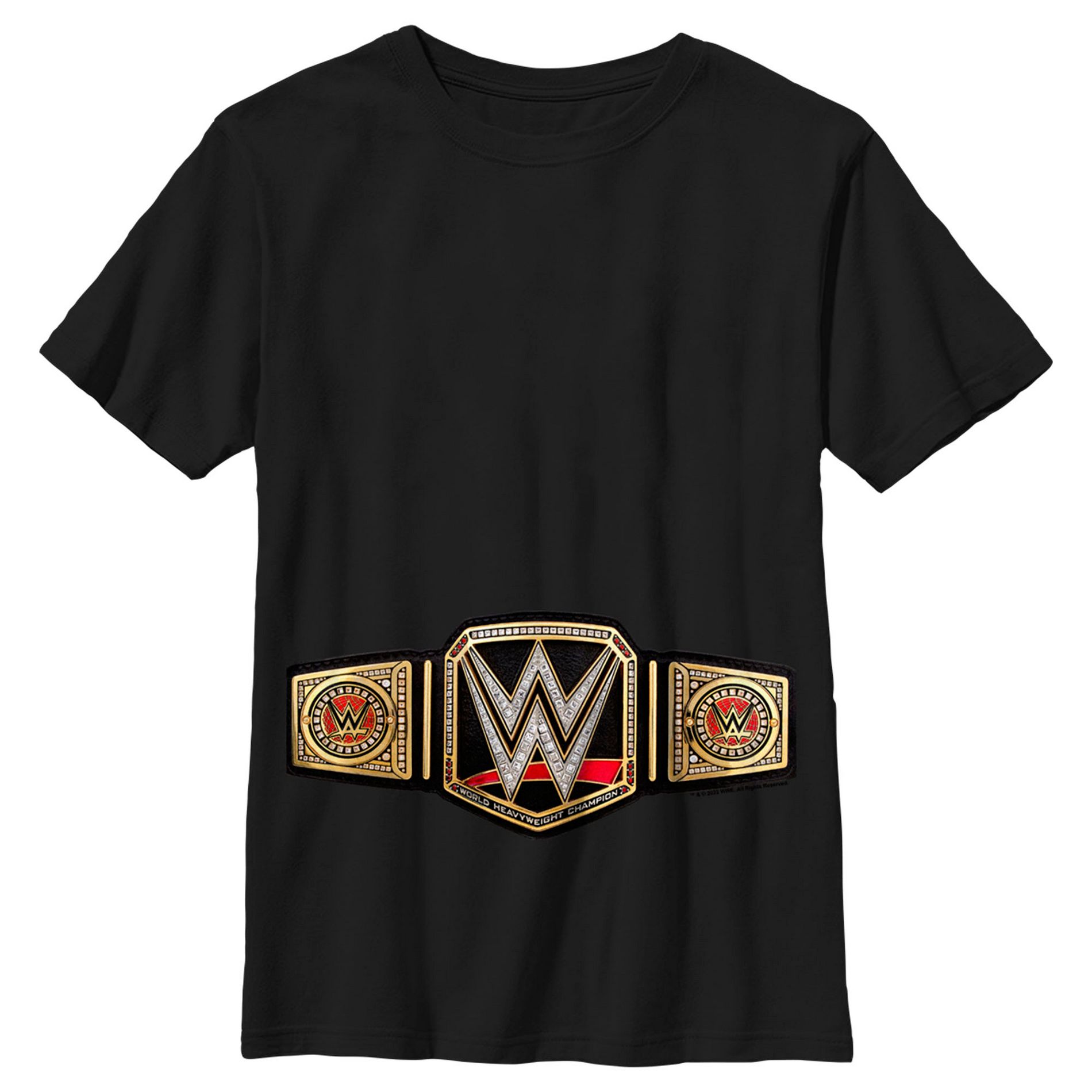 Boy's WWE Championship Belt  T-Shirt - Black - Large