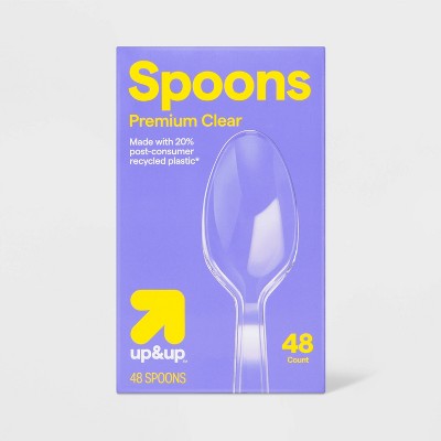 Premium Clear Plastic Spoons - 48ct - up&up™