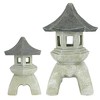 Design Toscano Pagoda Lantern Sculpture: Set of Medium and Large - 3 of 4