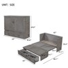 NicBex Queen Size Murphy Bed 80.1" Wooden Queen Bed Frame Wall Bed with 2 Spacious Drawers and USB Ports for Apartment and Living Room - 3 of 4